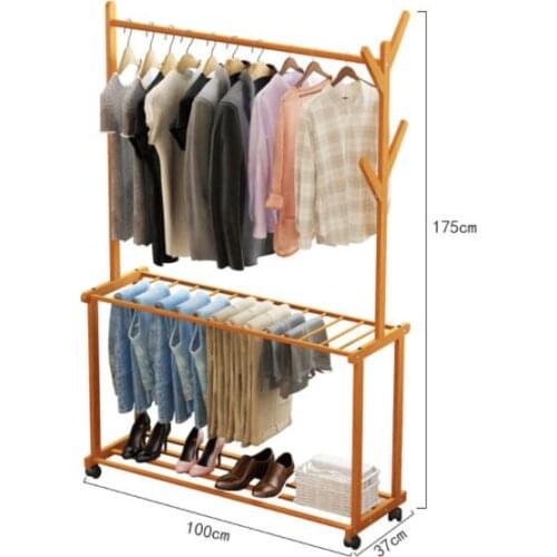 175*100*37cm Multipurpose Movable Clothes Tree Coat rack Hatstand Hallstand Shoe rack trousers rack