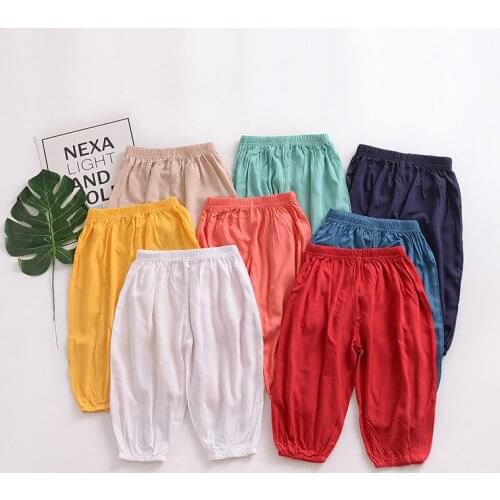 2020 Spring Summer Newborn Baby Girls Boys Pants Solid Cotton Bloomers Anti-mosquito Pants Pantalones Toddler Kids Clothes