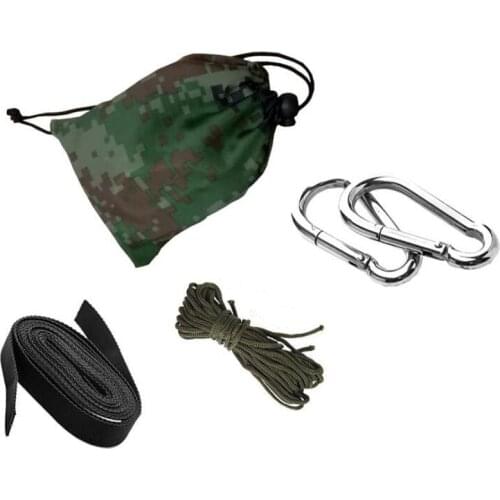 4 Options Camping Hammock Accessories Set Outdoor Hammock Straps Belts Steel Buckles Wind Ropes
