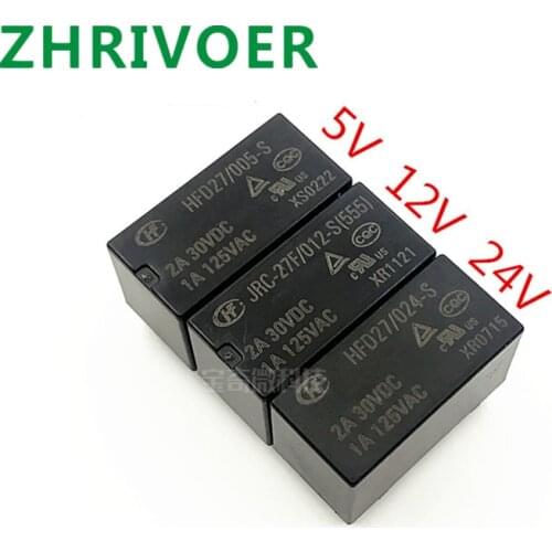 5PCS/lot Relay JRC-27F HFD27-005-S HFD27-012-S HFD27-024-S 4078 8PIN 2A