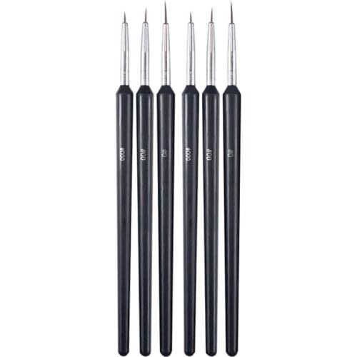 6Pcs/set Nail Art Line Painting Pen 3D Tips Acrylic UV Gel Brushes Drawing Liner French Design Manicure Nail Art Tool