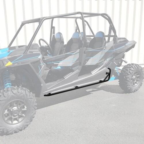 KEMIMOTO UTV Black Side Bumper Nerf Bar Rock Slider for Polaris RZR XP4 900 1000 Turbo 4 seat four door 2015 2016 2017 2018 2019