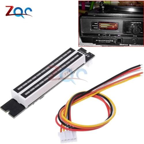 Dual 12 bit LED Level Display Adjustable Audio Music VU Level indicator meter For Amplifier With AGC Mode Module Board