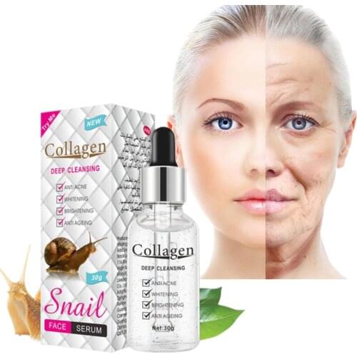 Extract Snail Serum Face Essence Anti Wrinkle Face Care Anti Aging Collagen Whitening Moisturizing Hyaluronic Acid