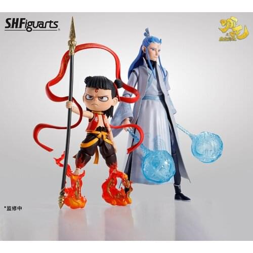 Bandai SHF Ne Zha Nuzar Ao Bing Anime Figure Action Figures Model Favorites Collect Ornaments