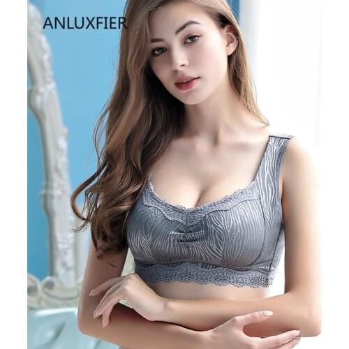 H9664 Lace Silk Bra Underwear Mastectomy No Steel Ring Comfortable Bras After Breast Cancer Surgery Gathered Sexy Bra Lingerie