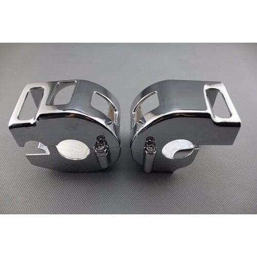 Chrome Switch Housings For Kawasaki Vulcan 1500 1600 / For Yamaha VStar 650 Classic Silverado Motorcycle