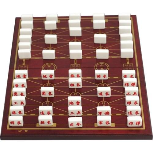 Classic Land Battle Chess War Game Junqi Backgammon Army Combat Chess Kriegspiel Child Puzzle Game PU or Plastic Chessboard P12