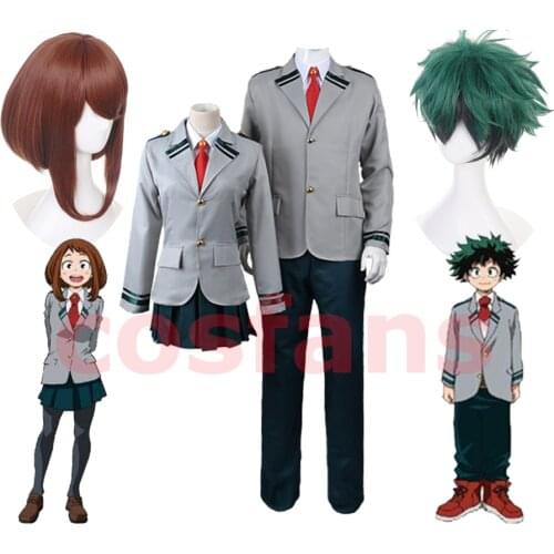 My Hero Academia Midoriya Izuku Cosplay Costume Boku No Hero Academia OCHACO URARAKA AsuiTsuyu Yaoyorozu Momo School Uniform