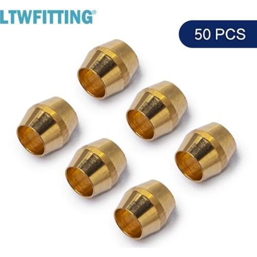 LTWFITTING 1/8" Brass Compression Sleeves Ferrules ,BRASS COMPRESSION FITTING
