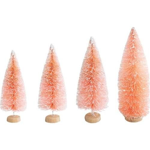 Small Flocked Artificial Christmas Tree Snow Globe Décor Cute Unique Mini Froste L4MB