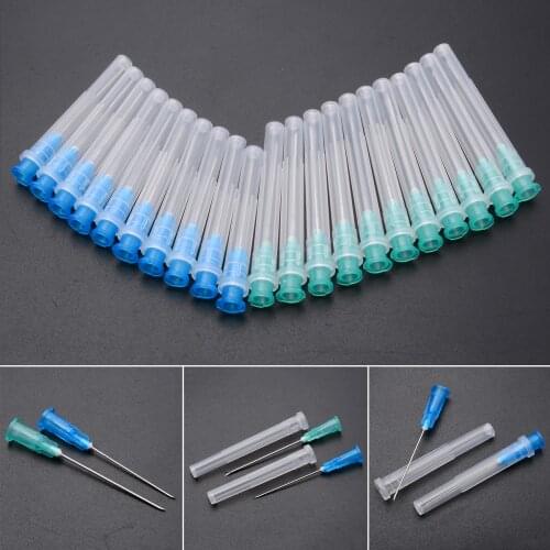 Mayitr Syringe Needles Injection Syringe Needles 10pcs 1.25" Blue 23G Needles & 10pcs 1.5" 21G Syringe Needles Injection