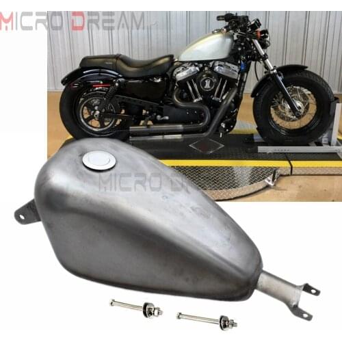 Motorcycle 9L 2.4 Gallon Retro Gas Fuel Tank w/ Cap For Harley Sportster XL 72 883 1200 42 Iron Custom Roadster Super Low 07-17