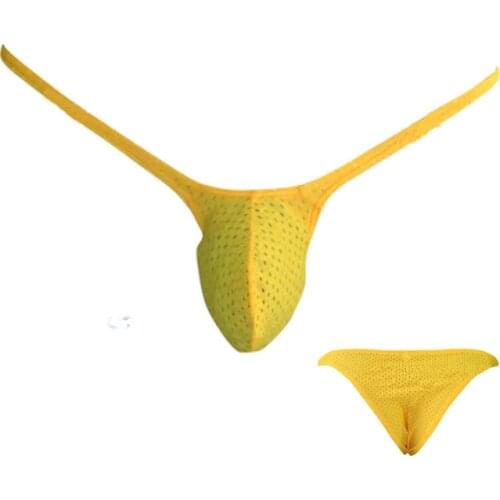 2017 Mens underwear half pack hip sexy Elastic small mesh gay underwear Bulge bags Small briefs