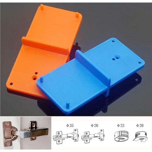 1Pc 35/40mm Hinge Hole Drilling Guide Locator Hole Opener Template Door Cabinets DIY Woodworking Punch Hinge Drill Hole Tool