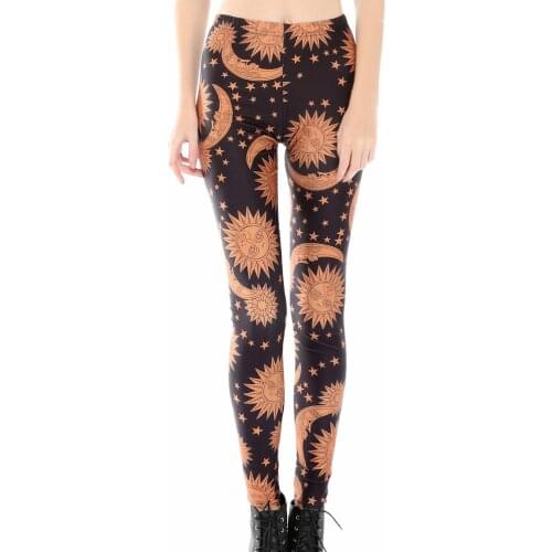2021 New Fashion 3D Printing Digital Printing Sun Skeleton Feeling Base Pencil Pants Slim and Hip Lifting Yoga Pants