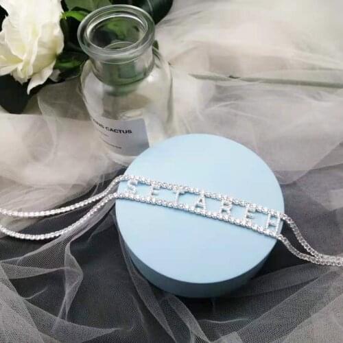 9mm 3A Zircon CUSTOM Name Necklace with 2 Rows 3mm Tennis Chain Personalized Name Number Choker Women Mothers Day Joying Gift