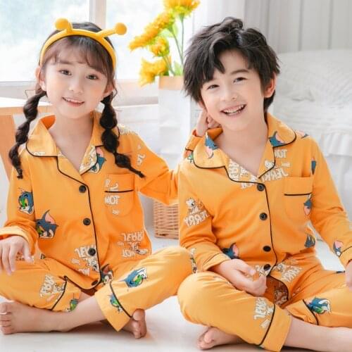 Twins Baby Pyjamas Boys Pajamas Autumn Winter Long Sleeve Homewear Brother Sister Matching Clothes Girls Clothing Sets 12 Years