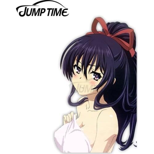 Jump Time Date a Live Yatogami Tohka Sexy Cute Anime Girl Vinyl Decal Waifu Peeker Big Head Car Stickers