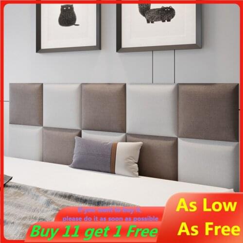 Bed Headboards Self-Adhesive Children Bedroom Decor Bedhead Soft Bag Nursery Anti-Collision Tatami 3d Stereo Wall Column Sticker