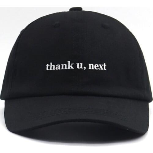 Thank you,next baseball cap letter embroidery fashion dad hats 100% cotton pure black hip hop snapback hat new unisex