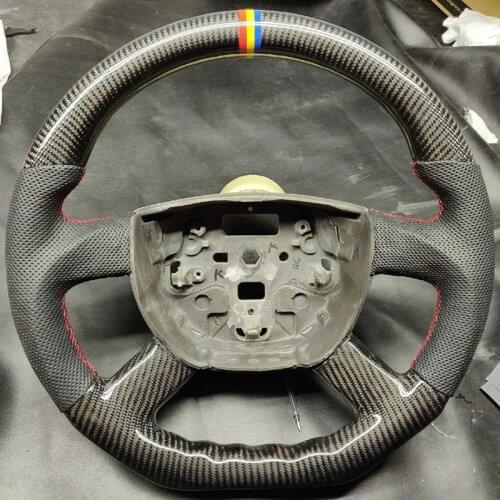 Carbon Fiber Sports Steering Wheel Alcantara Leather Replacement For Ford Focus 2013-2014