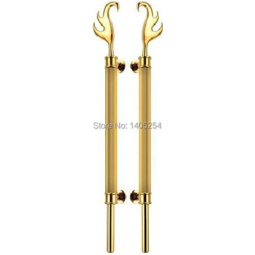 Glass door luxury handle stainless steel gold color interior entrance wooden door aluminum door hardware