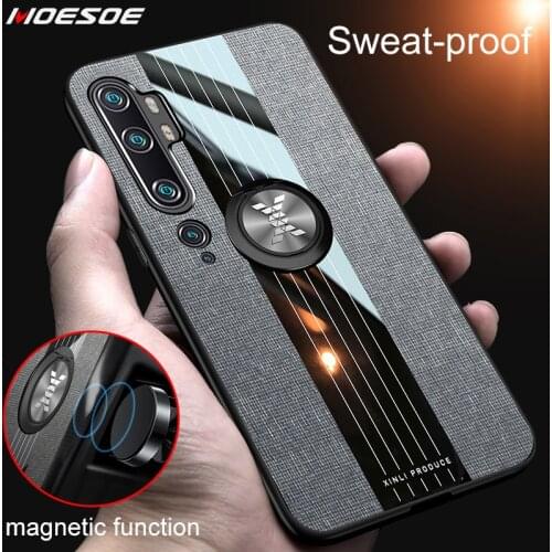 Fabric Cloth Case For Xiaomi Mi Note 10 Lite 9T Pro Redmi Note 9 8 Pro 9S 8T 7 8A 9A 9C Magnet Ring Car Holder Stand Cover Case