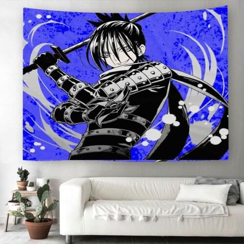 Hokage Cartoon Anime Tapestry Wall Hanging Polyester Bedroom Decor Bedspread Beach Mat Blanket Yoga Mat Tapestries