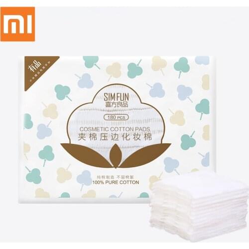 Xiaomi SIMFUN 180pcs/pack Soft Cotton Pads Makeup Cotton Save Water Skin Care Makeup Remover Tool Cleansing Wipes Nail Art Pads