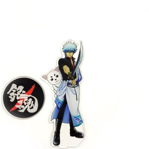 Gintama Sakata Gintoki Sadaharu Japanese cool acrylic standee figurines desk decoration cake topper anime