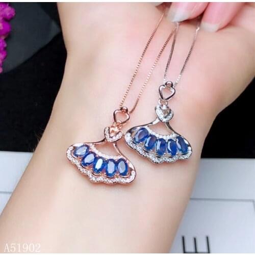 KJJEAXCMY boutique jewelry 925 pure silver inlaid natural Emerald Pendant Silver Necklace support detection