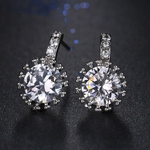 Bettyue Brand Fashion Charm Personality Earrings AAA Cubic Zircon White Gold Color Gothic Style Jewelry Earrings For Woman Gift