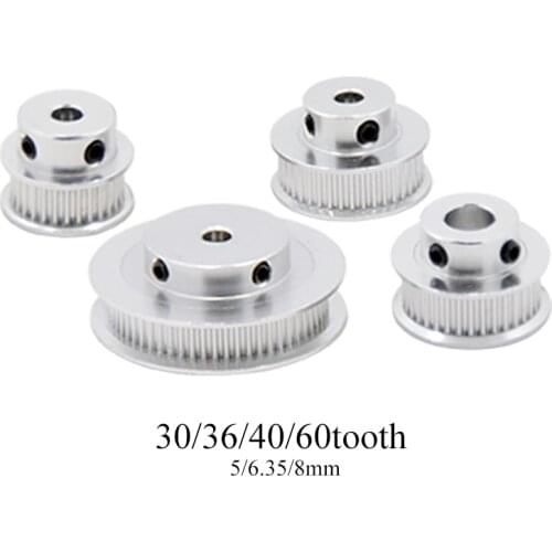 Anet GT2 Timing Pulleys 30 36 40 60 Tooth 2GT Wheel Parts Bore 5mm 8mm Aluminium Gear Teeth Width 6mm 10mm 3D Printers Part
