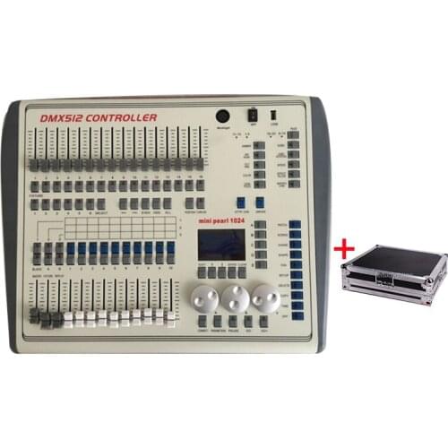 1pcs+flight case free shipping Lighting console mini pearl 1024 dmx controller stage lighting moving head dmx controller