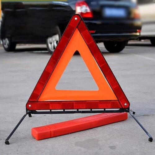 1 Pcs Foldable Reflective Triangle Warning Sign For Emergency Safety On The Roadside Of Cars