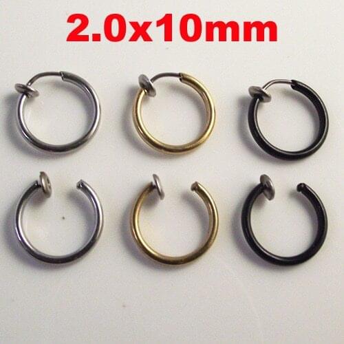 10pcs/lot Fake Nose Ring Goth Punk Lip Ear Nose Clip On Fake Piercing Nose Lip Hoop Rings Earrings Body Piercing Jewelry
