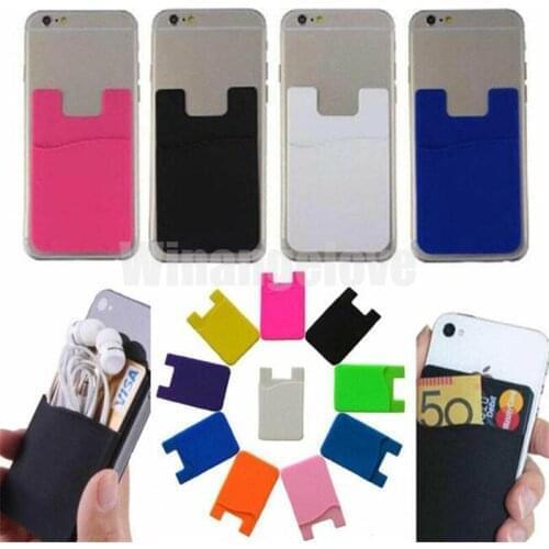 100pcs Universal Adhesive Pocket stick on Wallet Card Holder Pouch Case For Smart phone for iphone 12