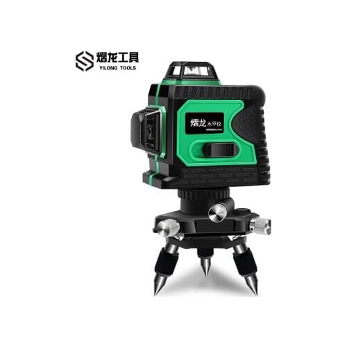 Yilong 12-line azure blue super laser 360° rotatable laser level vertical and horizontal cross light