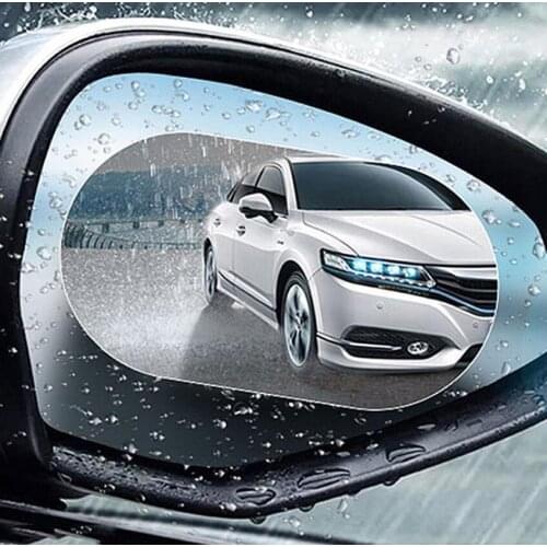 2pcs Car Rearview Mirror Film Waterproof Sticker Window Transparent Anti-fog Anti-glare Rainproof Auto Protective Film