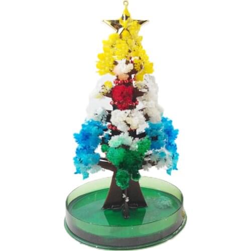 2019 10x6cm Visual Multicolor Mystic Grow Christmas Trees Toy Magic Growing Paper Tree Kids Princess Funny Baby Toys Novelties