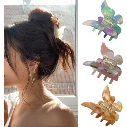 5.4CM Woman Colorful Hairpins Acetate Hair Claws Hairpin Women Hair Accessories Hairgrip Chic Hair Clamp Headwear Ornaments