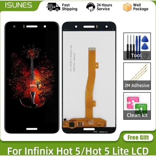 5.5" Original For Infinix Hot 5 X559 LCD Display Touch Screen Digitizer Assembly X559C X559F Hot 5 Lite LCD Replacement Parts