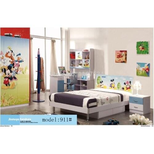 911 Bedroom home furniture bed wardrobe desk nightstand swivel chair hatstand hatrack furniture set