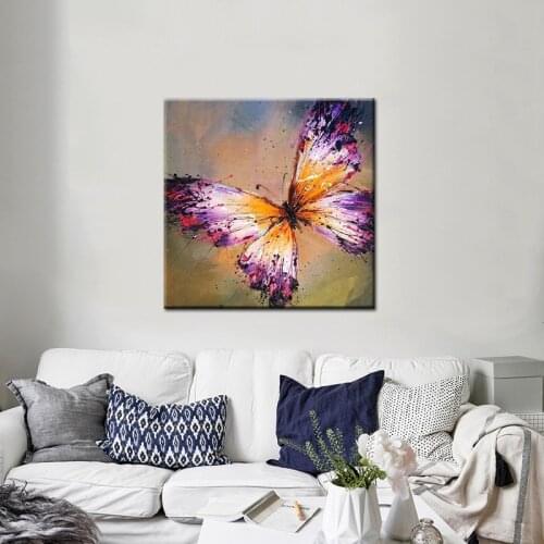 Abstract Art Butterfly Oil Painting On Canvas Hand Painted Wall Art Painting For Living Room Moder Wall Picture Home Decoration