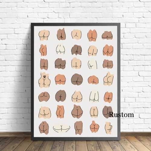 Abstract Room Decor Funny Nordic Posters and Prints Canvas Painting for Interior Bathroom Decoration Frameless Pictures Wc