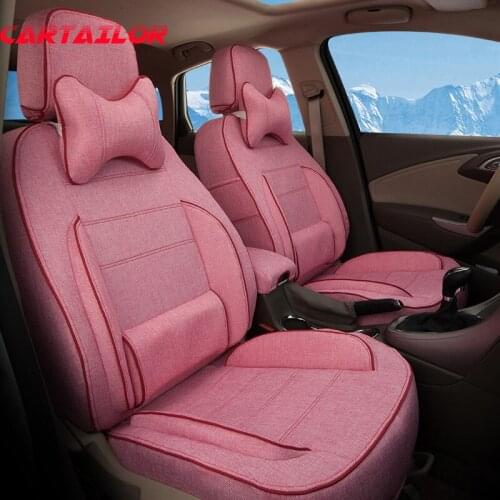 CARTAILOR Car Styling Accessories Fit for Infiniti QX70 Car Seat Covers Set Flax Cover Seats Protector Auto Seat Cushion Support