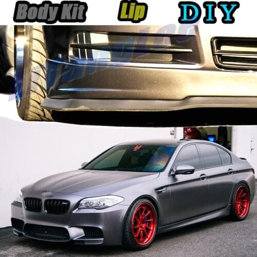 Car Bumper Lip Front Spoiler Skirt Deflector For BMW 5 M5 F10 F11 F07 2010~2016 Tune Car Modified Body Kit VIP Hella Flush Lips