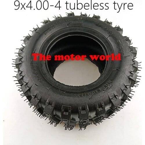 Free Shipping 9 X 4.00-4 Tubeless Tube Type Tire with High Quality for Turf Rider Tread Tubeless Lawnmower Golf Go Cart