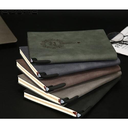 EZONE Imitation Leather Business Office Notebook Daily Business Office Work Notebook Simple College Office Diary School Supplies